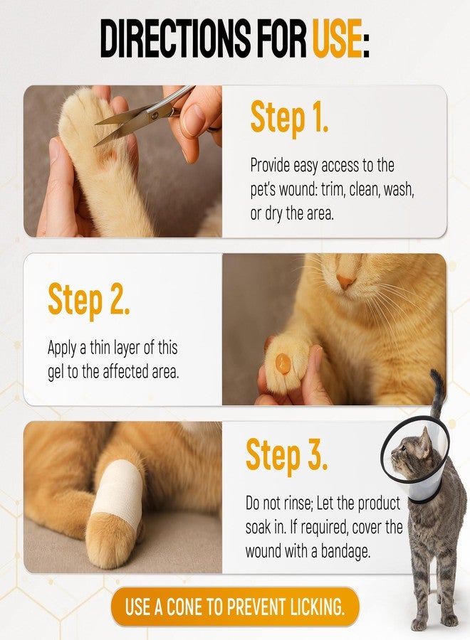 SILVER GRADE Hot Spot Treatment for Dogs & Cats - No Antibiotic Wound Ointment for Dogs - Scratches & Irritations - Honey Wound Repair Gel for Horses - Colloidal Silver - 2-Oz Tube - Image 5